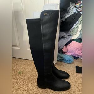 Stuart Weitzman Over the Knee Boots - Black Leather